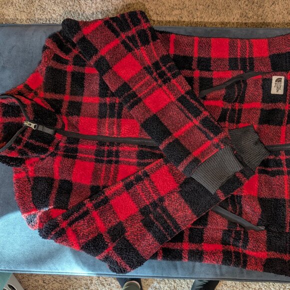 The North Face Campshire Fleece Jacket - Size M - Red Plaid - Picture 1 of 4